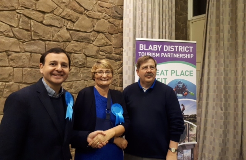 Alberto Costa MP, Cllr Maggie Wright and Cllr. Terry Richardson