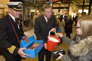 Andrew selling poppies